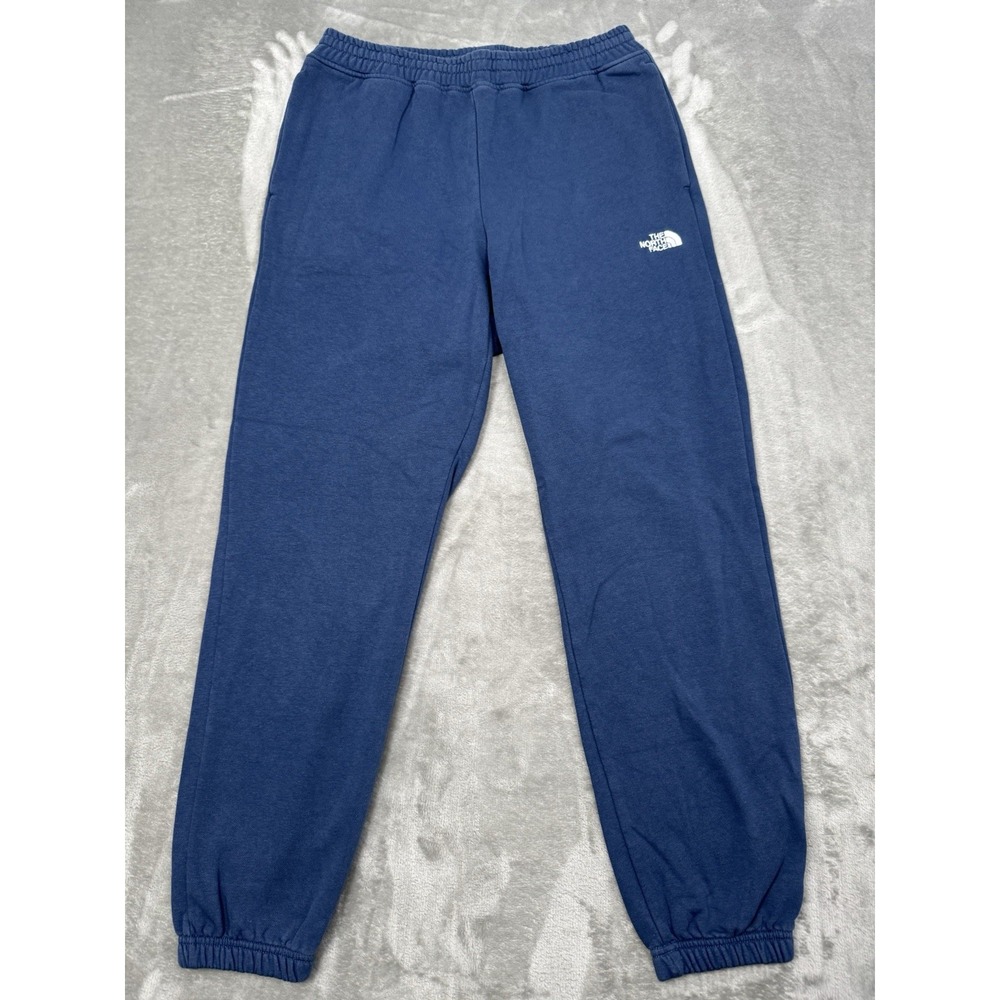 North Face Sweatpants Mens Medium Blue Fleece Joggers Logo Trail Hiking Gorpcore